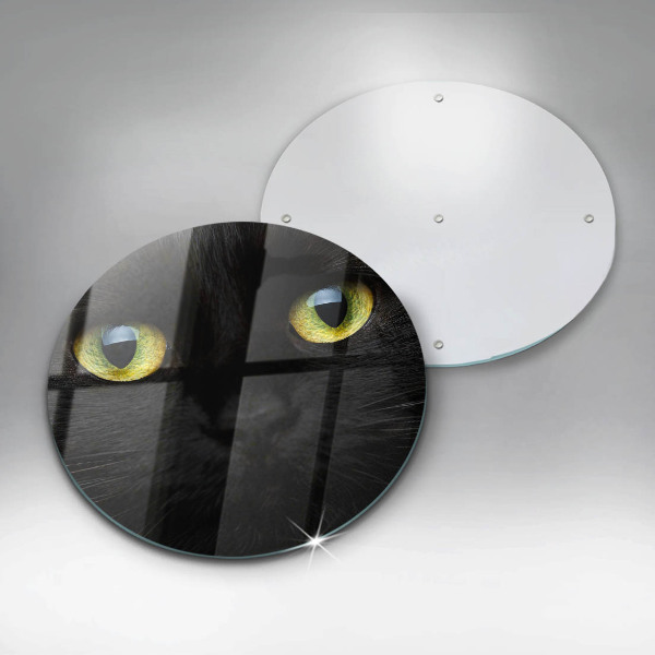 Chopping board glass Animal cat eyes
