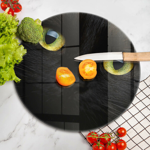 Chopping board glass Animal cat eyes