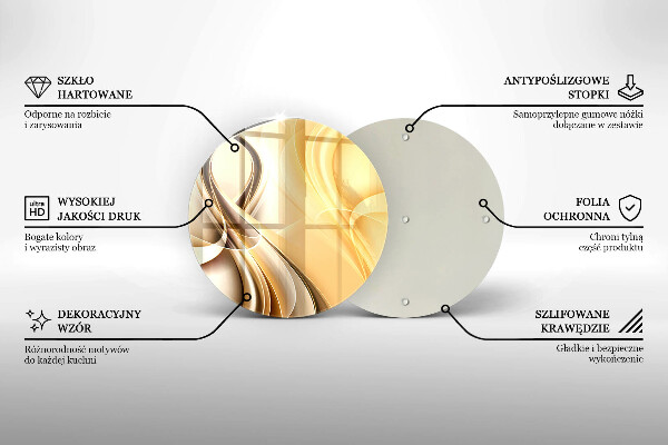 Chopping board glass Abstraction of smoke