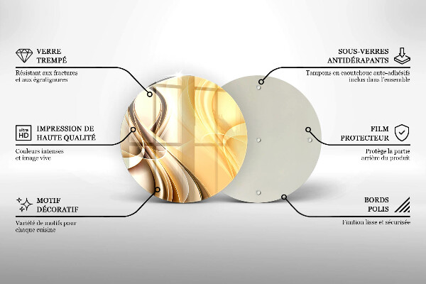 Chopping board glass Abstraction of smoke