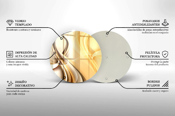 Chopping board glass Abstraction of smoke