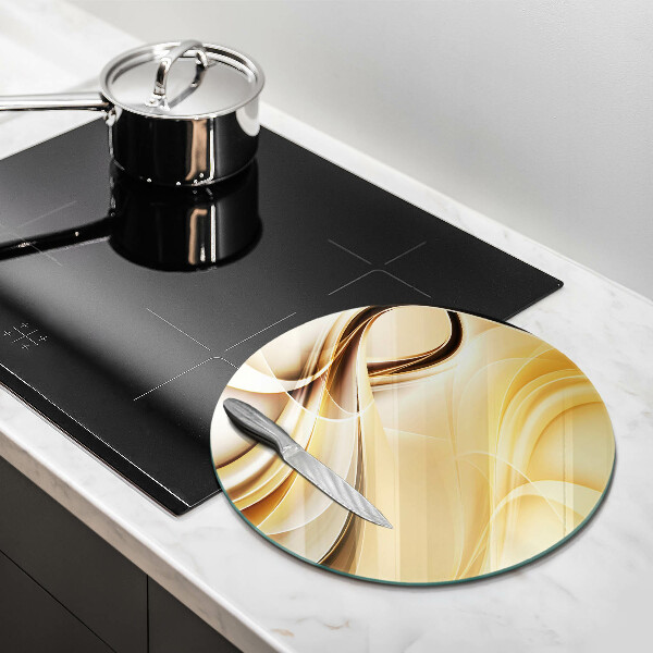 Chopping board glass Abstraction of smoke