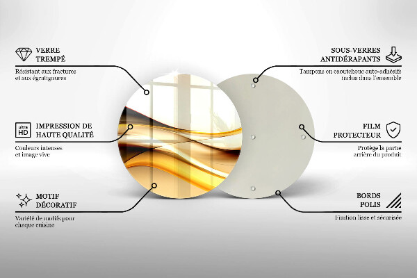 Chopping board glass Abstraction smoke lines