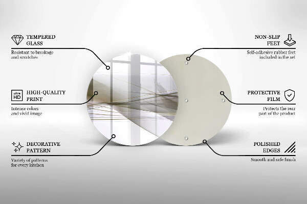 Chopping board glass Abstraction Design lines