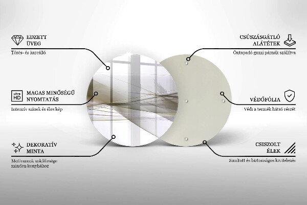 Chopping board glass Abstraction Design lines