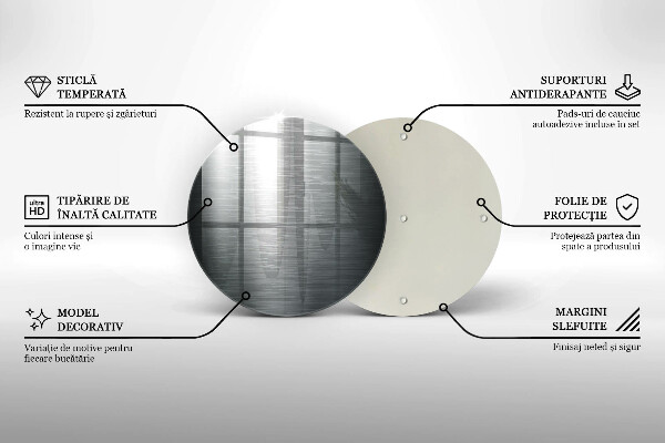 Chopping board glass Metal texture