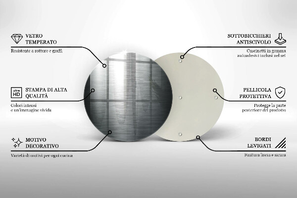 Chopping board glass Metal texture