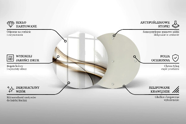 Chopping board glass Mild abstraction lines