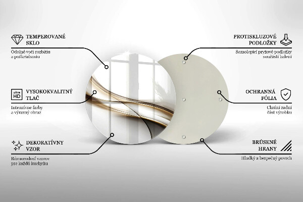 Chopping board glass Mild abstraction lines