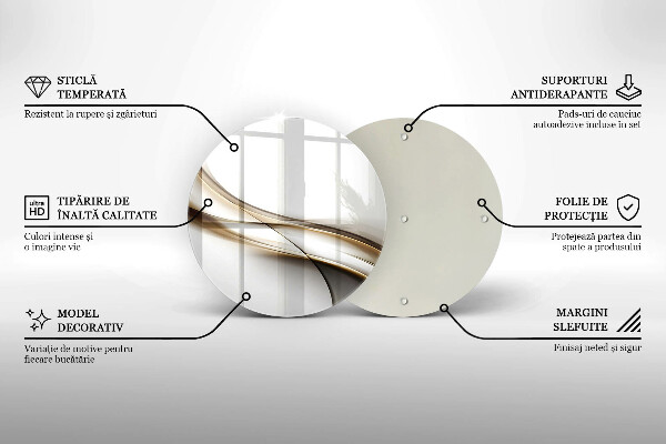 Chopping board glass Mild abstraction lines