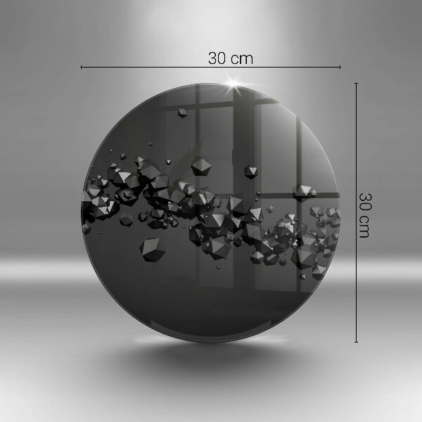 Chopping board glass 3D shapes abstraction