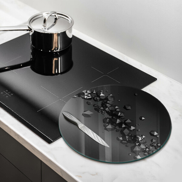 Chopping board glass 3D shapes abstraction