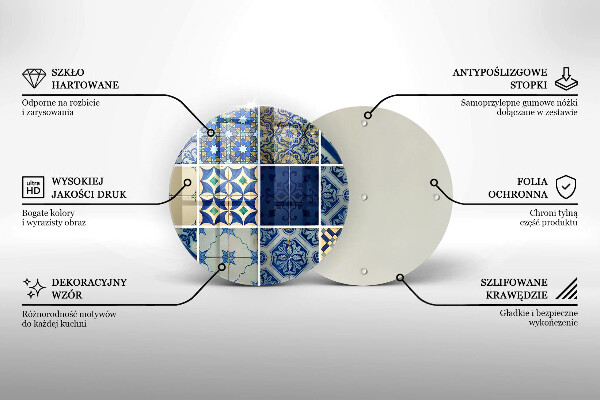 Chopping board glass Decorative tiles