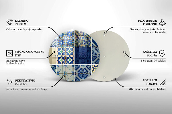 Chopping board glass Decorative tiles