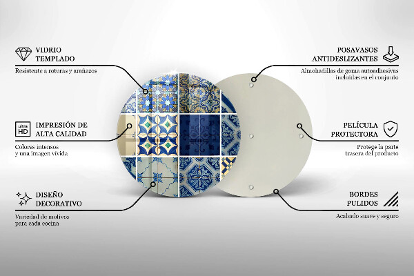 Chopping board glass Decorative tiles