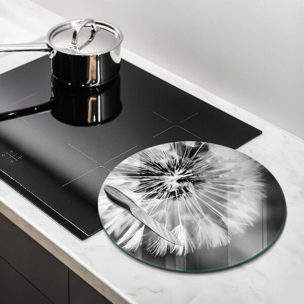 Chopping board glass Delicate dandelion
