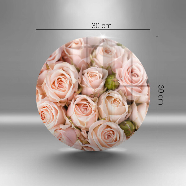 Chopping board glass A delicate bouquet of roses