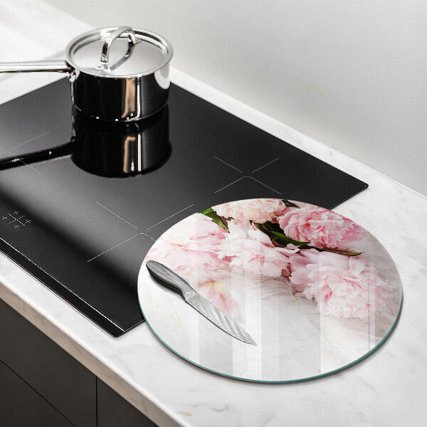 Chopping board glass Delicate roses flowers