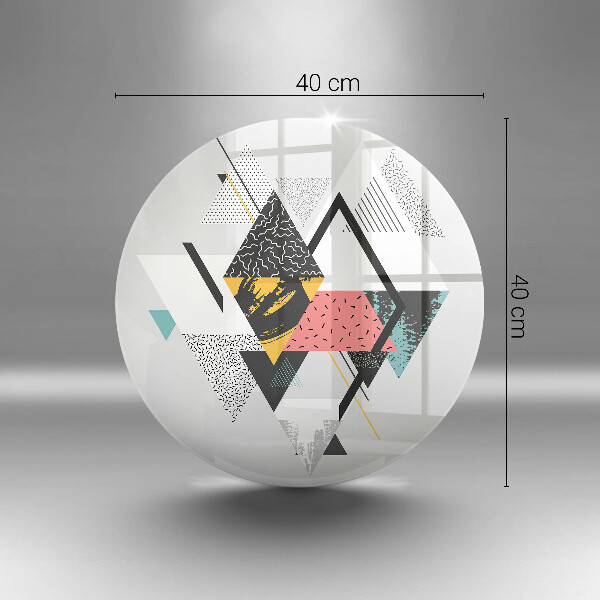 Chopping board glass Abstraction of the triangle