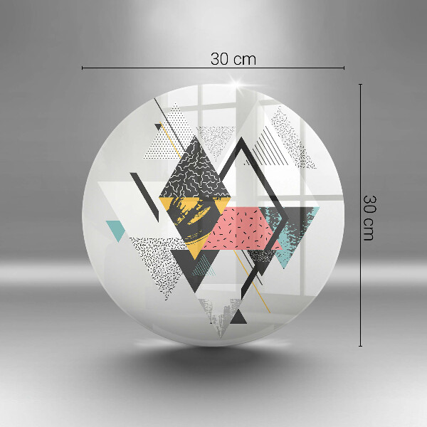 Chopping board glass Abstraction of the triangle