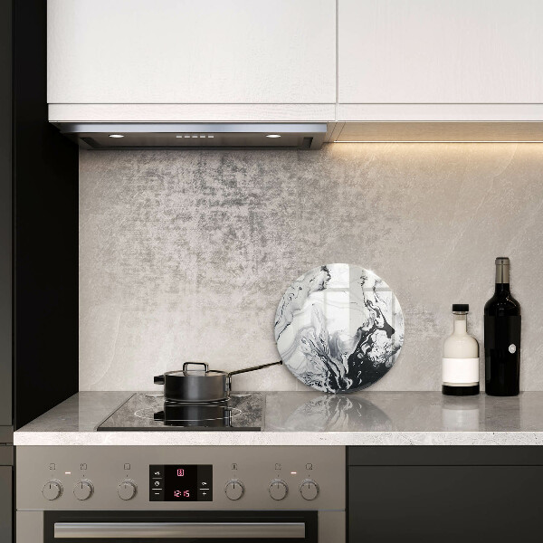 Chopping board glass Ink abstraction