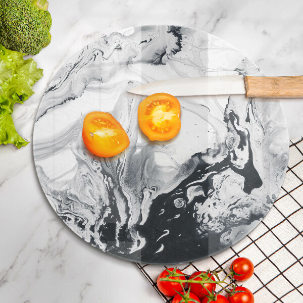 Chopping board glass Ink abstraction