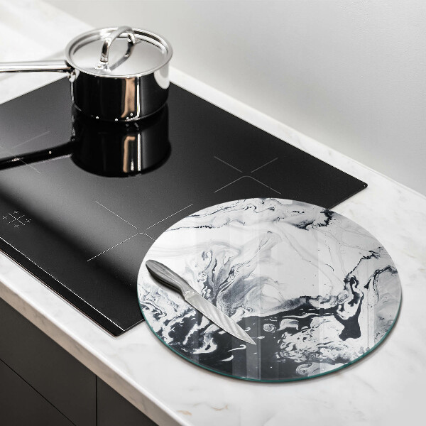 Chopping board glass Ink abstraction