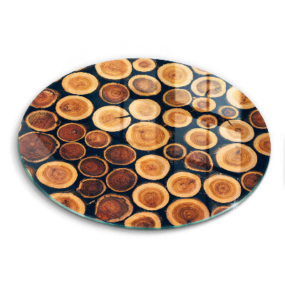 Chopping board glass Wooden stumps of trees