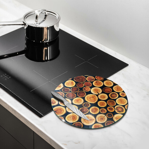 Chopping board glass Wooden stumps of trees