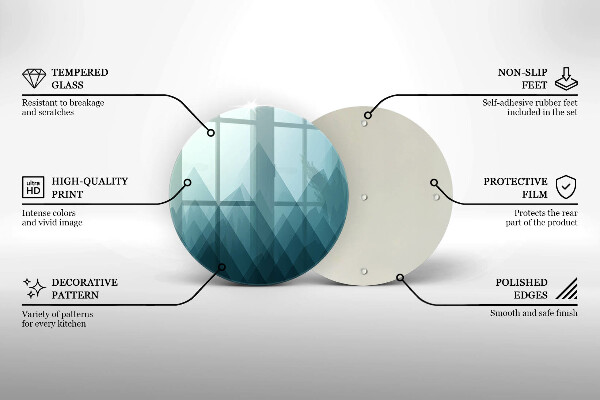 Chopping board glass Abstract mountains