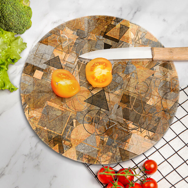 Chopping board glass Geometric figure pattern