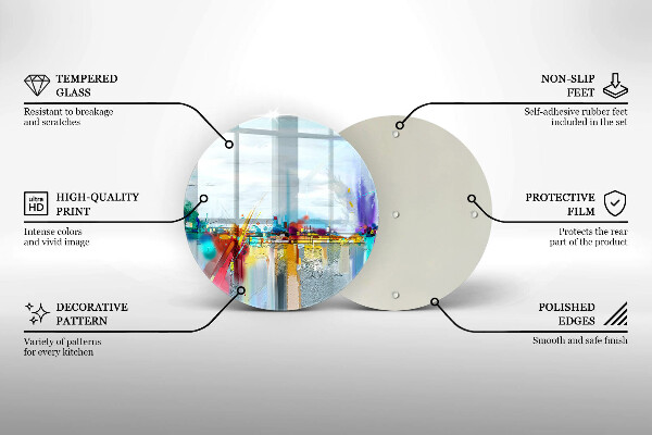 Chopping board glass Painted abstraction
