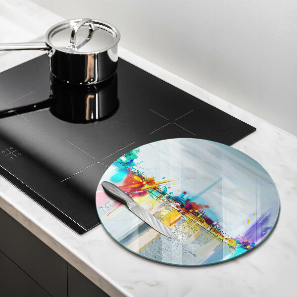 Chopping board glass Painted abstraction