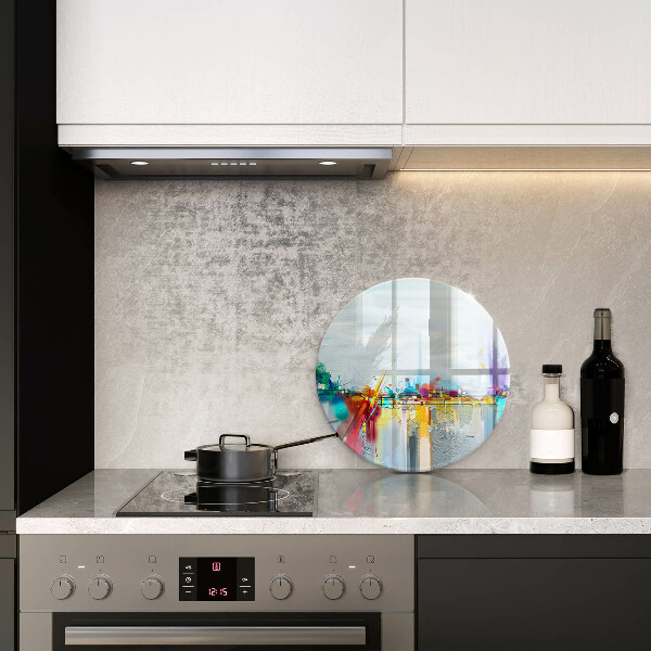 Chopping board glass Painted abstraction