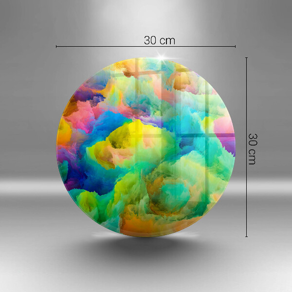 Chopping board glass Colorful abstraction