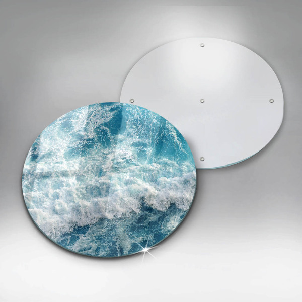 Chopping board glass Water sea waves