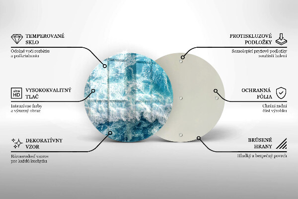 Chopping board glass Water sea waves