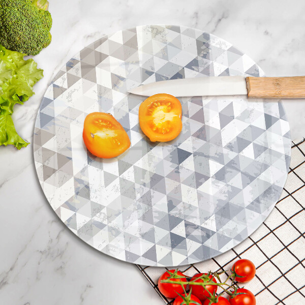 Chopping board glass Triangle pattern