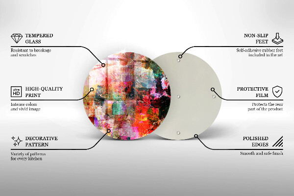 Chopping board glass Paint abstraction