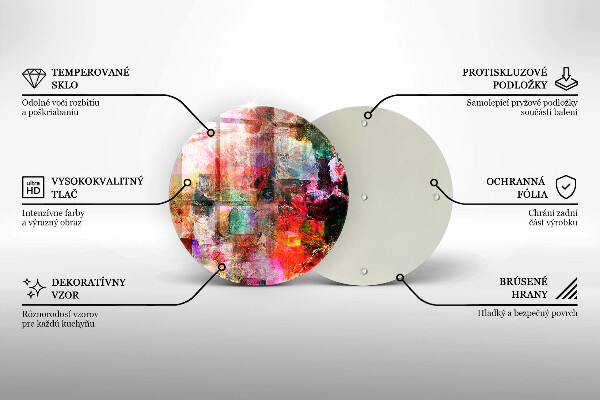 Chopping board glass Paint abstraction