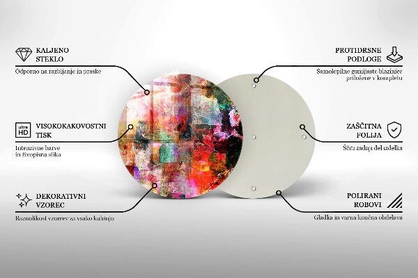 Chopping board glass Paint abstraction