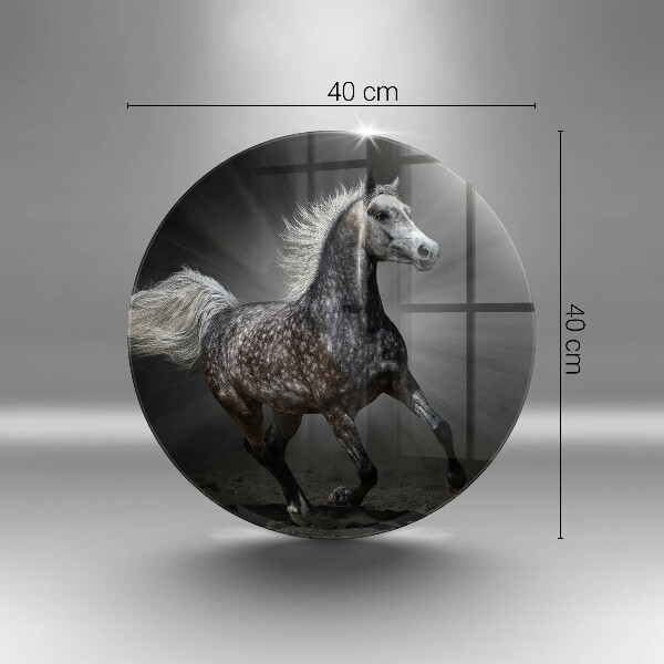 Chopping board glass Horse at a gallop