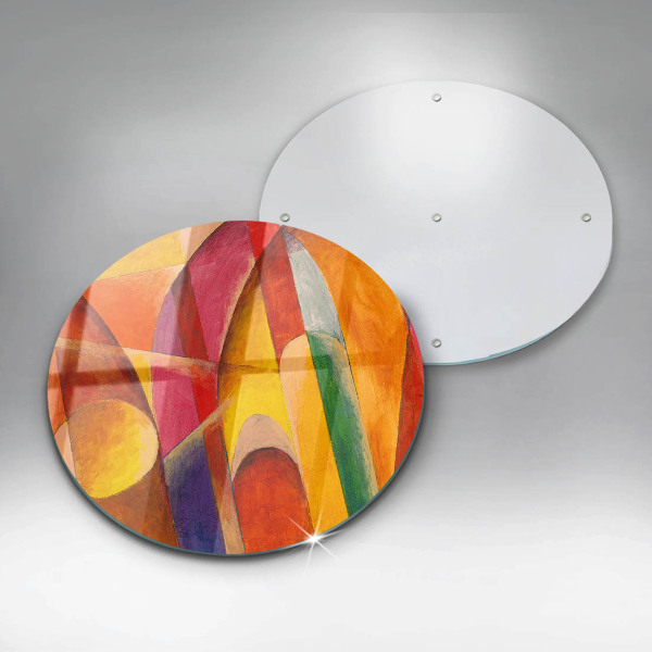 Chopping board glass Colorful abstraction