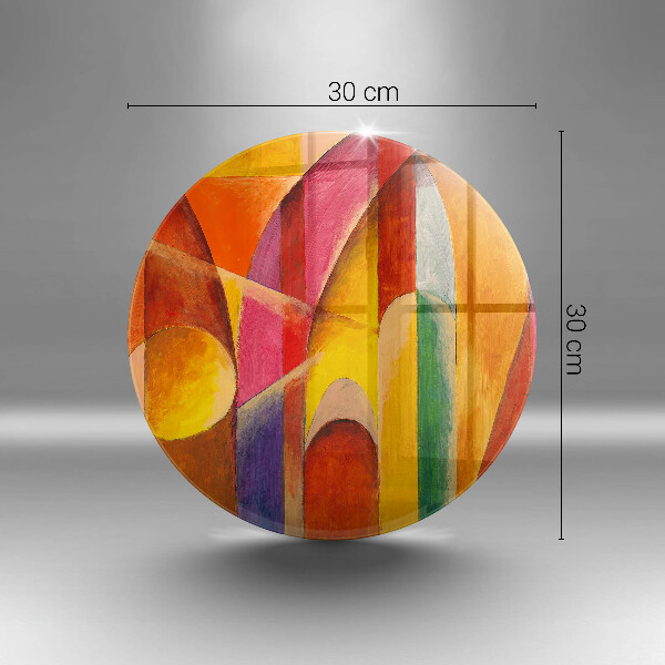 Chopping board glass Colorful abstraction