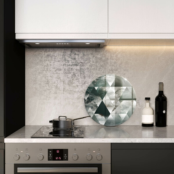 Chopping board glass Triangles and water