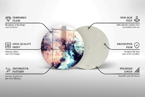 Chopping board glass Painted abstraction