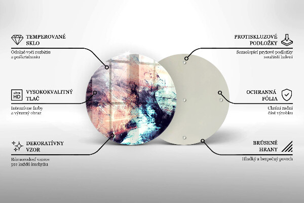 Chopping board glass Painted abstraction