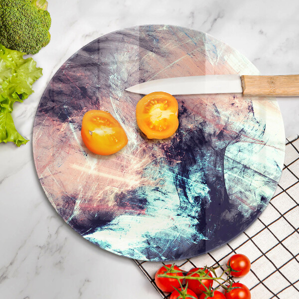 Chopping board glass Painted abstraction