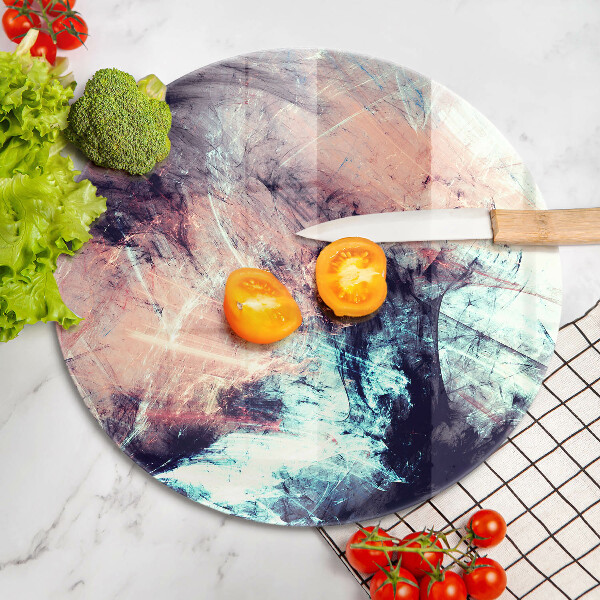 Chopping board glass Painted abstraction