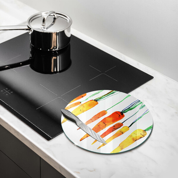 Chopping board glass Carrot illustration